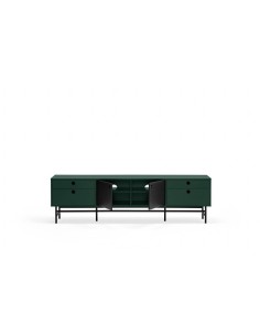 TEULAT MUEBLE TV PUNTO 180x40, DM lacado verde y metal negro 2
