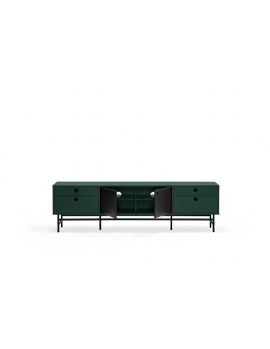 TEULAT armário TV ponto 180X40, DM lacado verde e metal preto