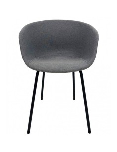 Sillón KIEL, metal, tapizado tejido gris claro 2