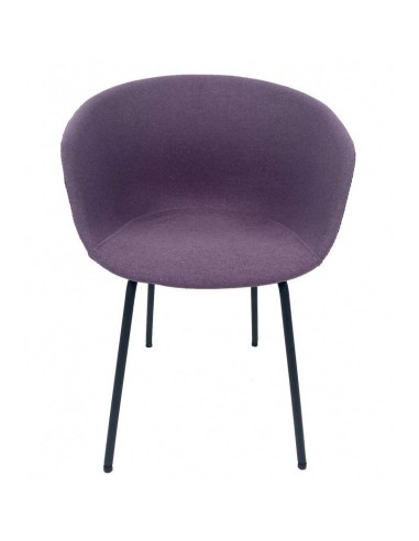 Sillón KIEL, metal, tapizado tejido rosa fuerte