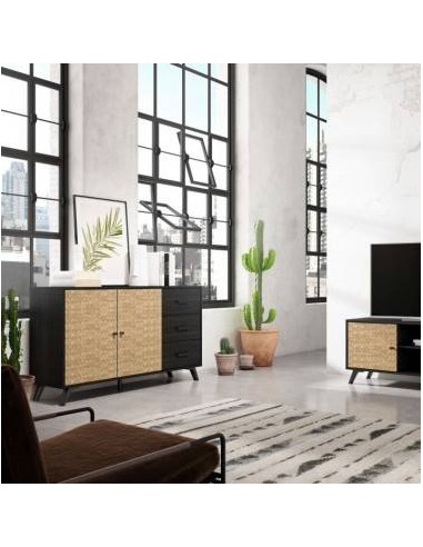 MODERN HANOI HANDCRAFT 136x40, SOCKET preto e...