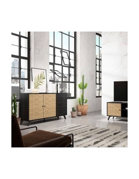 MODERN HANOI HANDCRAFT 136x40, SOCKET preto e SERIGRAFIA