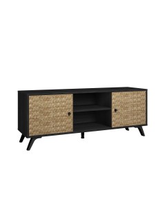 HANOI moderna TV FURNITURE 136x40, SOCAMINA preta e...