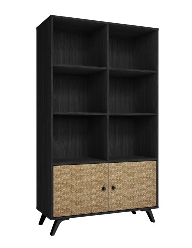 MODERN SHELF HANOI 92x160, BLACK BOCAMINA e SERIGRAFIA