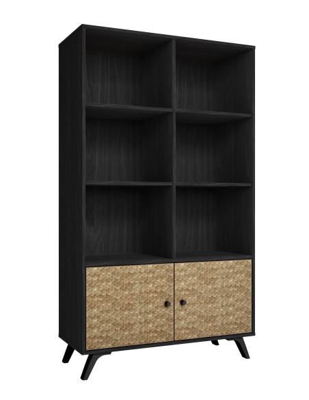 MODERN SHELF HANOI 92x160, BLACK BOCAMINA e SERIGRAFIA
