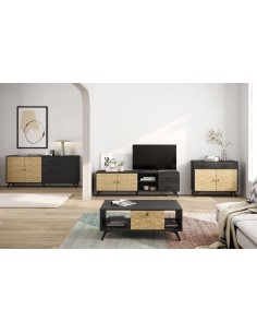 HANOI 92x40 HANOI HARDWARE moderno, BOCAMINA preta e... 2