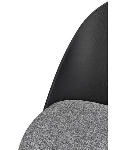 TEULAT SILLA DE DISEÑO UMA en negro y tela gris