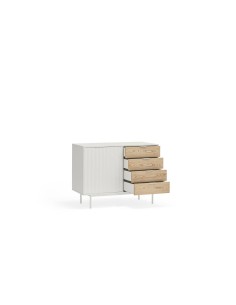 Aparador Teulat SIERRA 108x47, MDF lacado branco e... 2