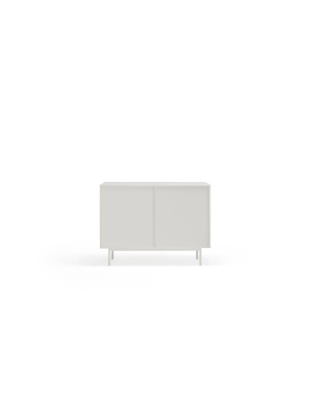 Teulat APARADOR SIERRA 108x47, DM lacado blanco y chapa de roble