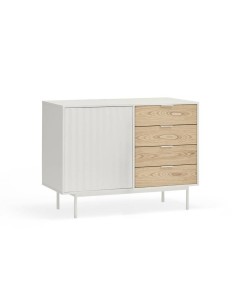 Teulat APARADOR SIERRA 108x47, DM lacado blanco y chapa...