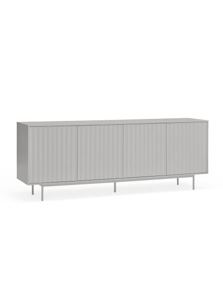 Aparador Teulat SIERRA 210x44, minimalista, MDF lacado cinza