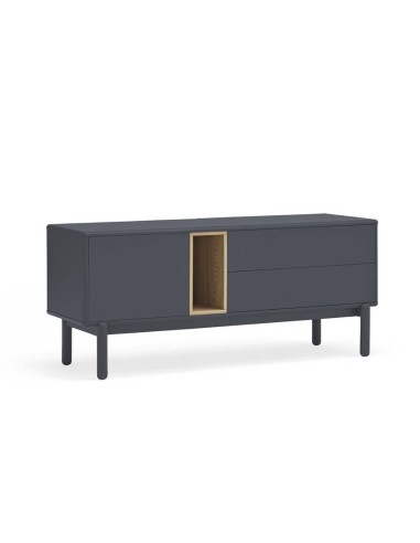 Móvel de TV TEULAT CORVO 140x40, MDF lacado ANTRACITE ESCURO