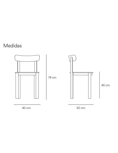 TEULAT SILLA DE DISEÑO NARA, fresno