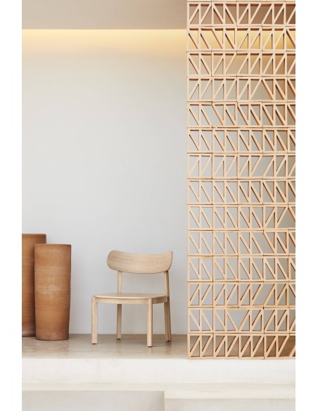 POLTRONA BAIXA DE TEULAT NARA, freixo