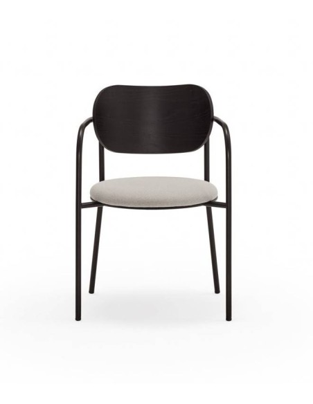 CADEIRA DE DESIGN TEULAT ECLIPSE COR PRETO/CINZA