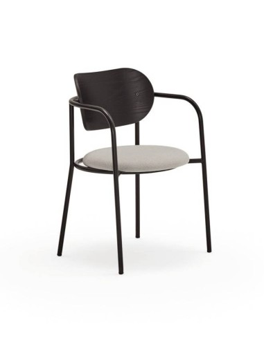 CADEIRA DE DESIGN TEULAT ECLIPSE COR PRETO/CINZA