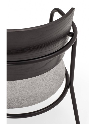 CADEIRA DE DESIGN TEULAT ECLIPSE COR PRETO/CINZA