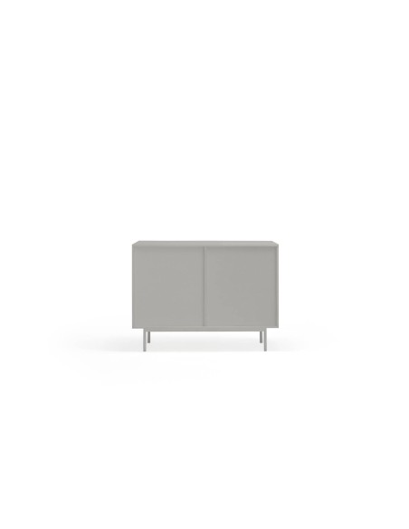 Teulat APARADOR SIERRA 108x47, DM lacado gris y chapa de roble