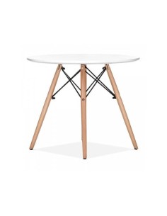Mesa Tower 100, Base Madera, blanco