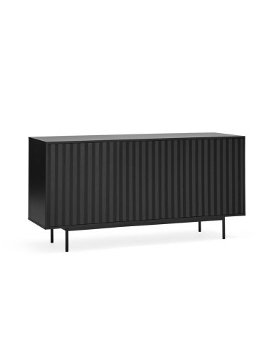 Aparador Teulat SIERRA 160x47, minimalista, MDF lacado preto