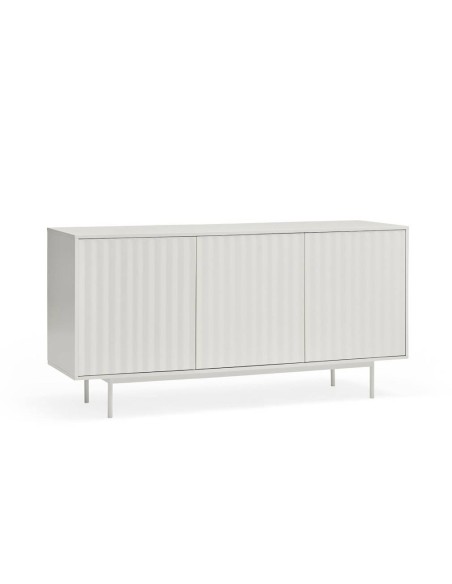 Aparador Teulat SIERRA 160x47, minimalista, MDF lacado branco
