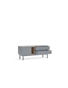 Móvel de TV TEULAT CORVO 140x40, MDF lacado CINZA PÉROLA 2