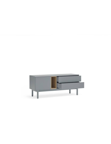 TEULAT MUEBLE TV CORVO 140x40, MDF lacado GRIS PERLA