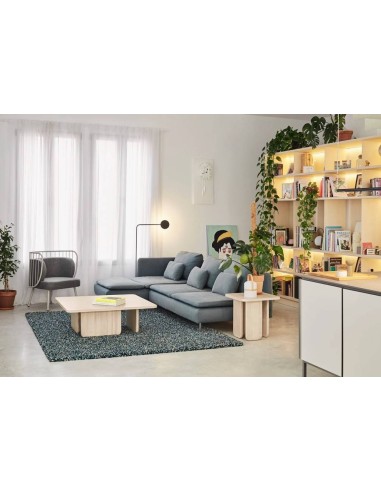 MESA DE CENTRO TEULAT ARQ 100x100 cm cor freixo...