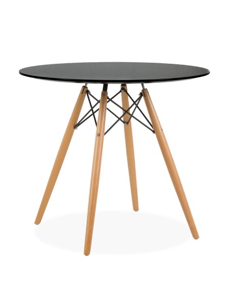 Mesa TOWER 80 para cocina de diseño, blanco, Haya