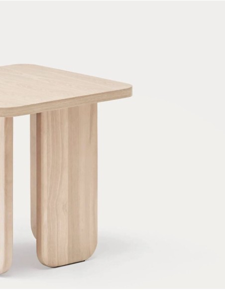 MESA ASSISTENTE TEULAT ARQ 100x100 cm cor cinza natural.