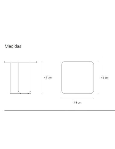 TEULAT MESA AUXILIAR ARQ 48 x 48 cm color...