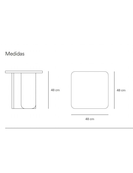MESA ASSISTENTE TEULAT ARQ 100x100 cm cor preto.
