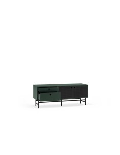 TEULAT MUEBLE TV PUNTO 140x40, DM lacado verde y metal negro 2