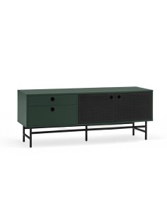 Móvel de TV TEULAT PUNTO 140x40, MDF lacado verde e metal...