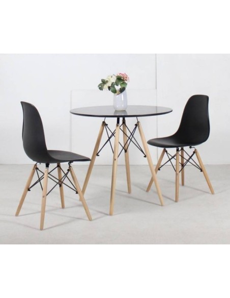 Mesa TOWER 80 para cozinha de design, lacado, faia