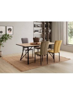 MESA DE DISEÑO MYLA 180X90 melamina color roble 2