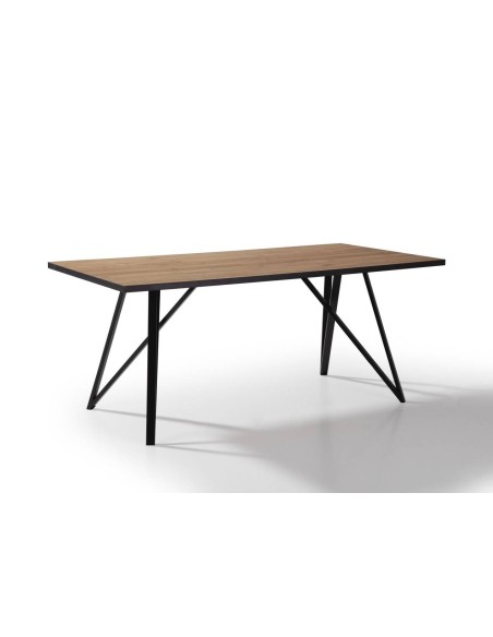 MESA DESIGN MYLA 180X90 melamina carvalho