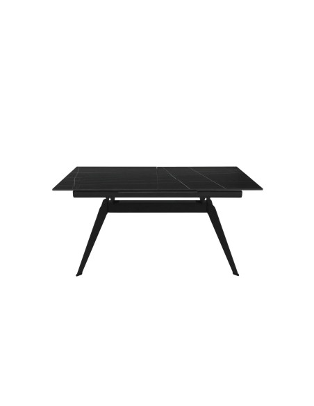 MESA EXTENSÍVEL LULA, 160/220 X 90 CM, tampo CERÂMICO PRETO e OURO
