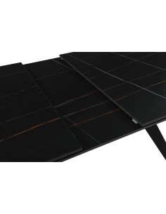 MESA EXTENSIBLE LULA,160/220 X 90 CM, tapa CERAMICA NEGRA... 2
