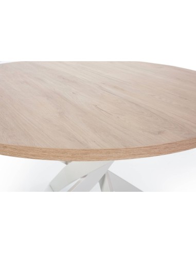 MESA REDONDA THER 120, tapa melamina SAHARA y...