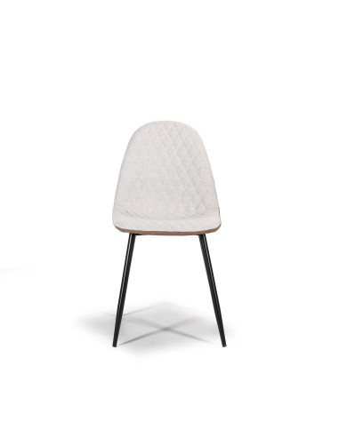 SILLA DE DISEÑO SAIDI, tejido combinada Blanco...