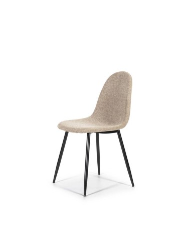 SILLA DE DISEÑO IDSA, tejido, patas en metal acabado negro.