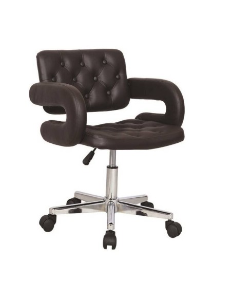 Silla Oficina diseño Belle Epoque, similpiel negra