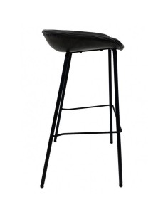 Banqueta Vintage MARCK, similpele preto e armação... 2