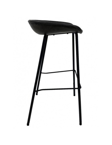 Banqueta Vintage MARCK, similpele preto e...