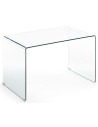  Mesa Escritorio de diseño minimalista BURANO 125x70 Cristal Transparente