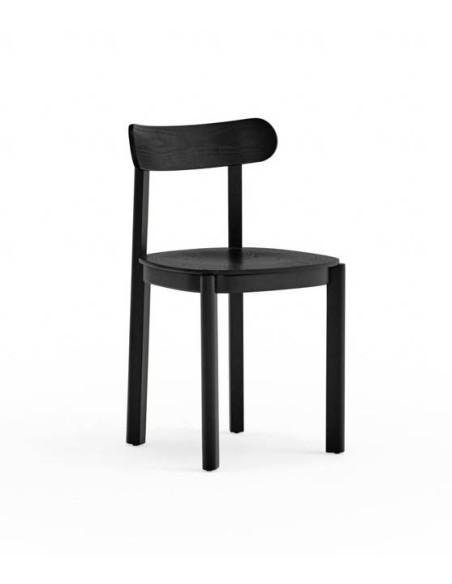 TEULAT SILLA DE DISEÑO NARA, fresno acabado en negro