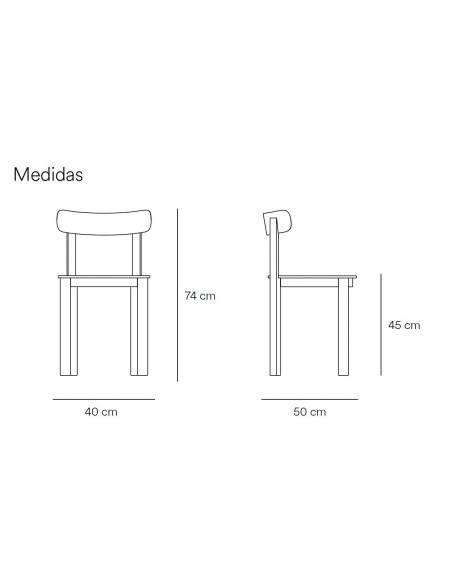 TEULAT SILLA DE DISEÑO NARA, fresno acabado en negro