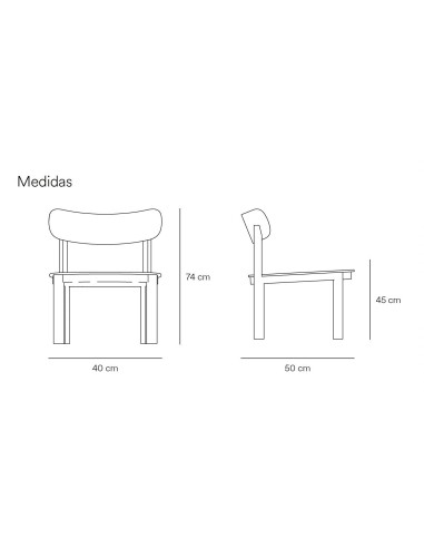 POLTRONA BAIXA DE TEULAT NARA, freixo acabado...