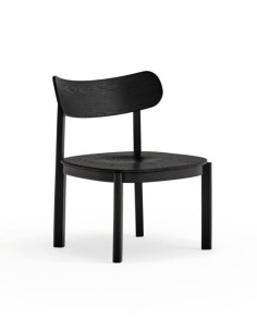 POLTRONA BAIXA DE TEULAT NARA, freixo acabado preto